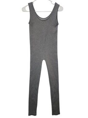 FCT With Love Basics 2PC Set M Gray Ribbed Tank & Leggings Lounge Stretch